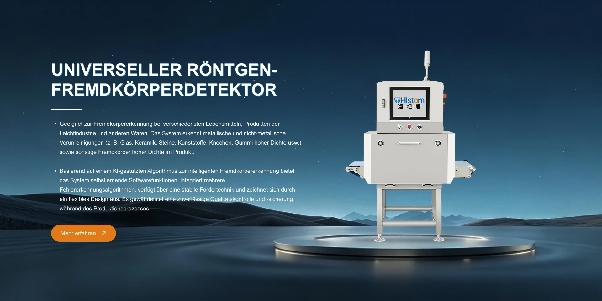 UNIVERSELLER R&Ouml;NTGEN-FREMDK&Ouml;RPERDETEKTOR